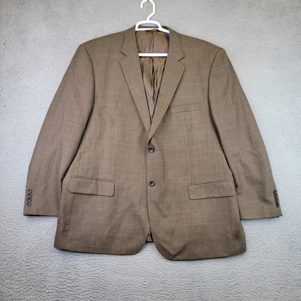 Joseph and Feiss Gold Men's Blazer Size 50 Regular Wool Brown Black‎ Herringbone